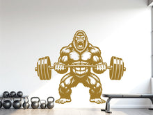 Load image into Gallery viewer, Gorilla Gym Wall Decor Lion Fitness Wall Art Gym Wall Decals Gorilla Wall Decal Crossfit Gifts Home Gym Wall Sticker Gym 1114RS