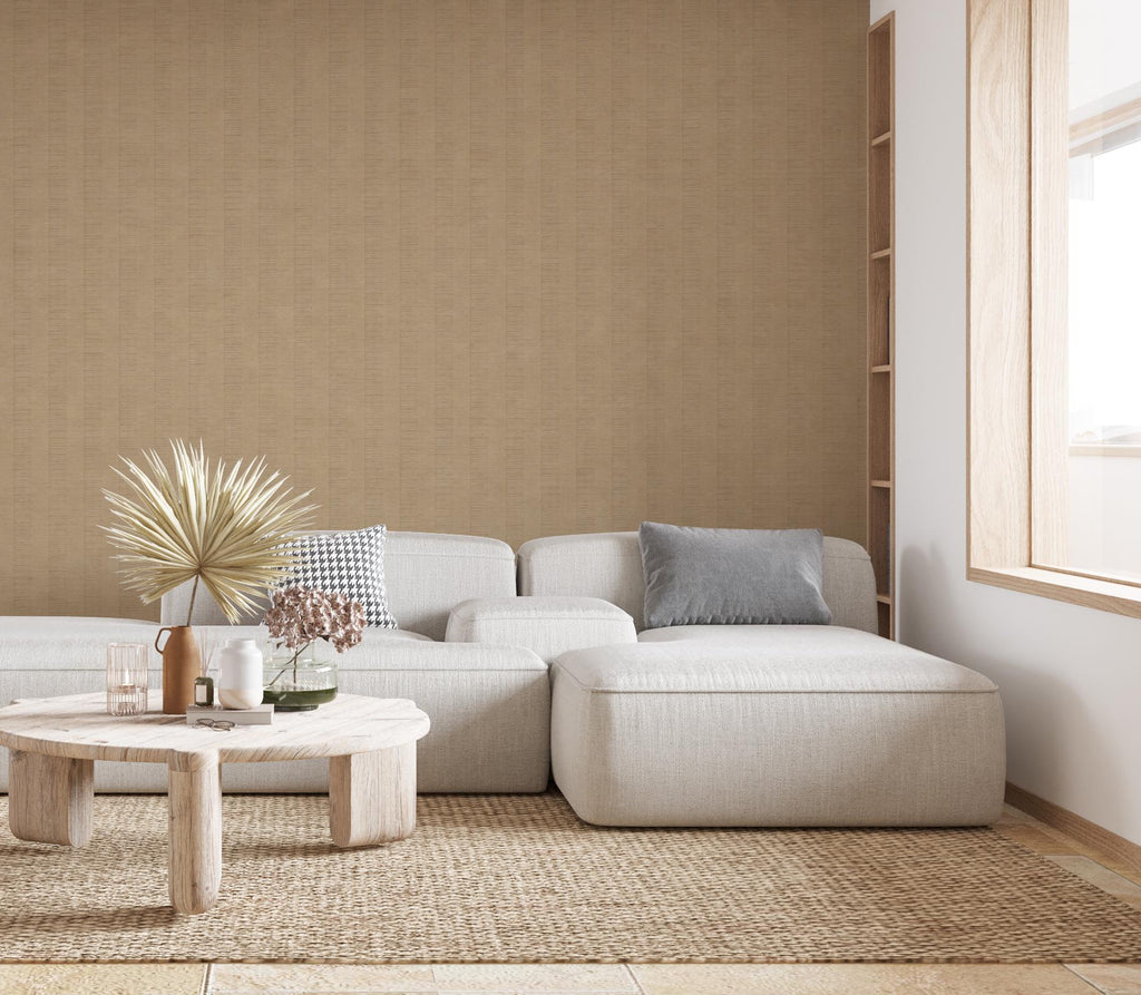 Neutral Textured Wallpaper Beige, Modern Minimalist Wall Covering, Subtle Stripe Wallpaper, Scandinavian Wall Decor, Peel and Stick 830LU