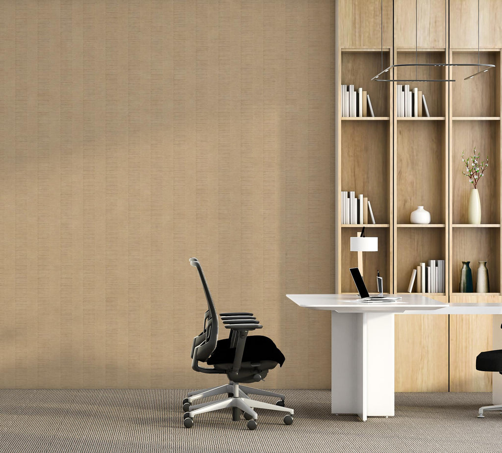 Neutral Textured Wallpaper Beige, Modern Minimalist Wall Covering, Subtle Stripe Wallpaper, Scandinavian Wall Decor, Peel and Stick 830LU
