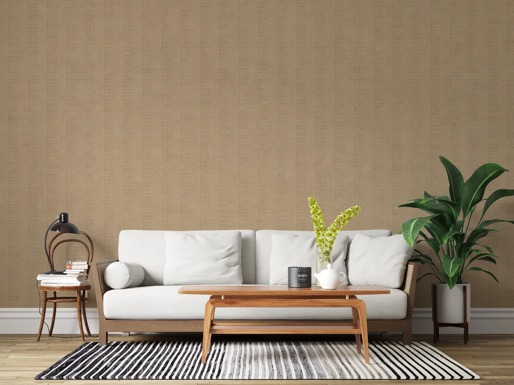 Neutral Textured Wallpaper Beige, Modern Minimalist Wall Covering, Subtle Stripe Wallpaper, Scandinavian Wall Decor, Peel and Stick 830LU
