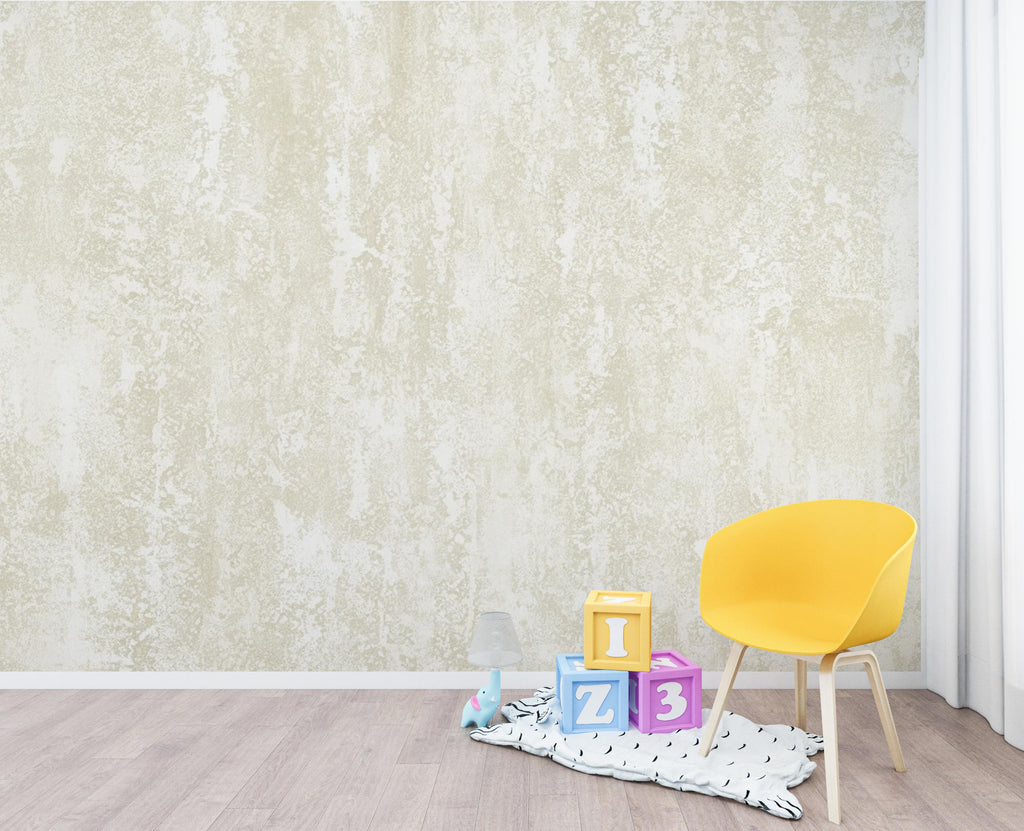Neutral Textured Beige Wallpaper | Modern Plaster Effect Wall Covering | Minimalist Rustic Cream Wall Mural | Subtle Grunge Decor 414DE
