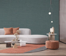 Load image into Gallery viewer, Dark Teal Textured Wallpaper, Modern Blue Green Wall Covering, Luxury Minimalist Wallpaper, Accent Wall Decor, Peel and Stick 831LU