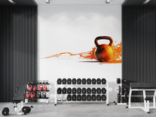 Load image into Gallery viewer, Kettlebell Wall Decal Gym Wall Art Fitness Mural Vinyl Sticker Modern Workout Decor CrossFit Wall Art Home Gym Wall Decor
