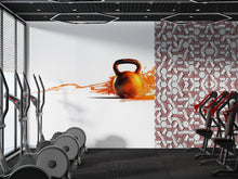 Load image into Gallery viewer, Kettlebell Wall Decal Gym Wall Art Fitness Mural Vinyl Sticker Modern Workout Decor CrossFit Wall Art Home Gym Wall Decor