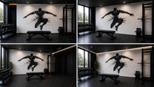 Load image into Gallery viewer, Athlete Jump Wall Decal Gym Wall Art Fitness Mural Vinyl Sticker Modern Home Gym Decor Workout Motivation Luxury Gym Wall Design