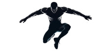 Load image into Gallery viewer, Athlete Jump Wall Decal Gym Wall Art Fitness Mural Vinyl Sticker Modern Home Gym Decor Workout Motivation Luxury Gym Wall Design