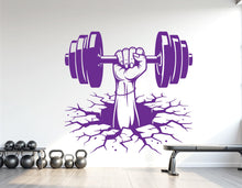 Load image into Gallery viewer, Gym Girl Wall Decor Crack Wall Fitness Wall Art Gym Wall Decals Wall Decal Crossfit Gifts Home Gym Wall Sticker Gym 1118RS