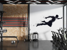 Load image into Gallery viewer, Athlete Motion Wall Decal Modern Gym Wall Art Fitness Vinyl Sticker Home Gym Decor Sports Wall Mural Workout Room Design