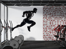 Load image into Gallery viewer, Running Athlete Wall Decal Modern Gym Wall Art Fitness Vinyl Sticker Home Gym Decor Sports Wall Mural Workout Room Design