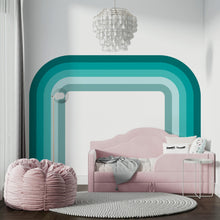 Load image into Gallery viewer, Stripes Rainbow Wall Sticker Peel And Stick Playroom Colorful Children Made In USA