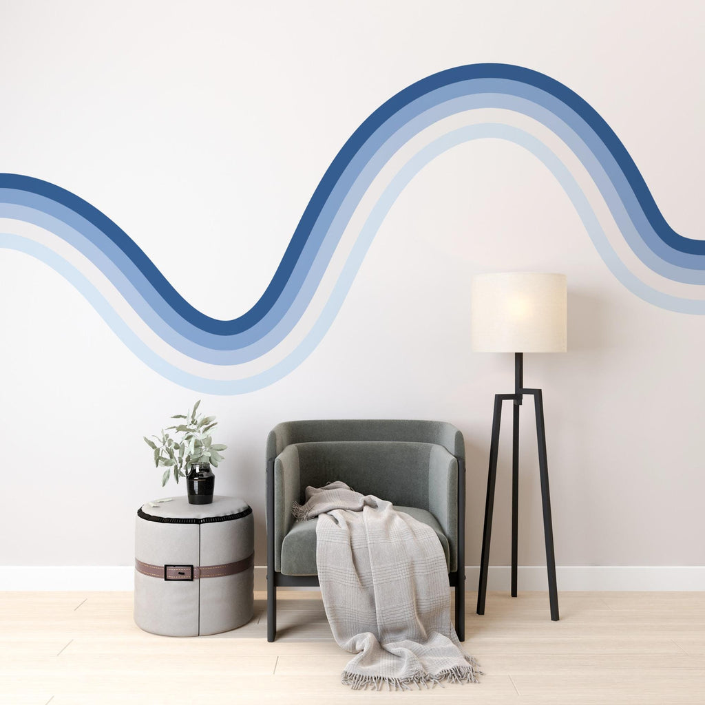Stripes Rainbow Removable Vinyl Wall Art Decal Teen Room Modern Style Teens Custom Decal