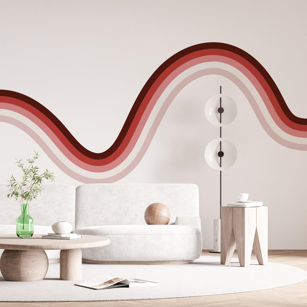 Stripes Rainbow Removable Vinyl Wall Art Decal Teen Room Modern Style Teens Custom Decal
