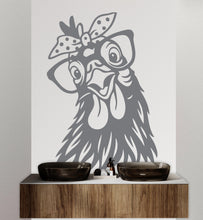 Load image into Gallery viewer, Funny Chicken wall decal Bathroom Decal Chicken wall art Decal Chicken Lover Animals wall decal Wall Bathroom Decals Stickers 418DE