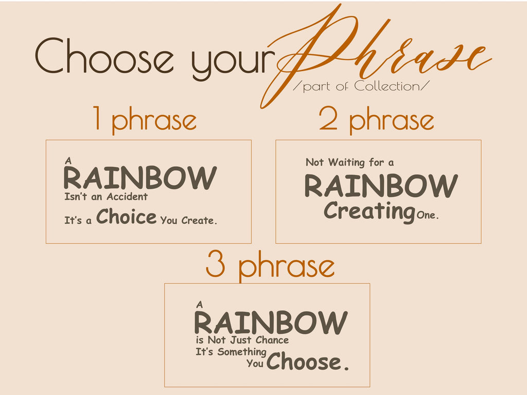 Rainbow Wall Decal Phrase Joy Is a Choice Modern Vinyl Wall Art Wall Mural Kids Room