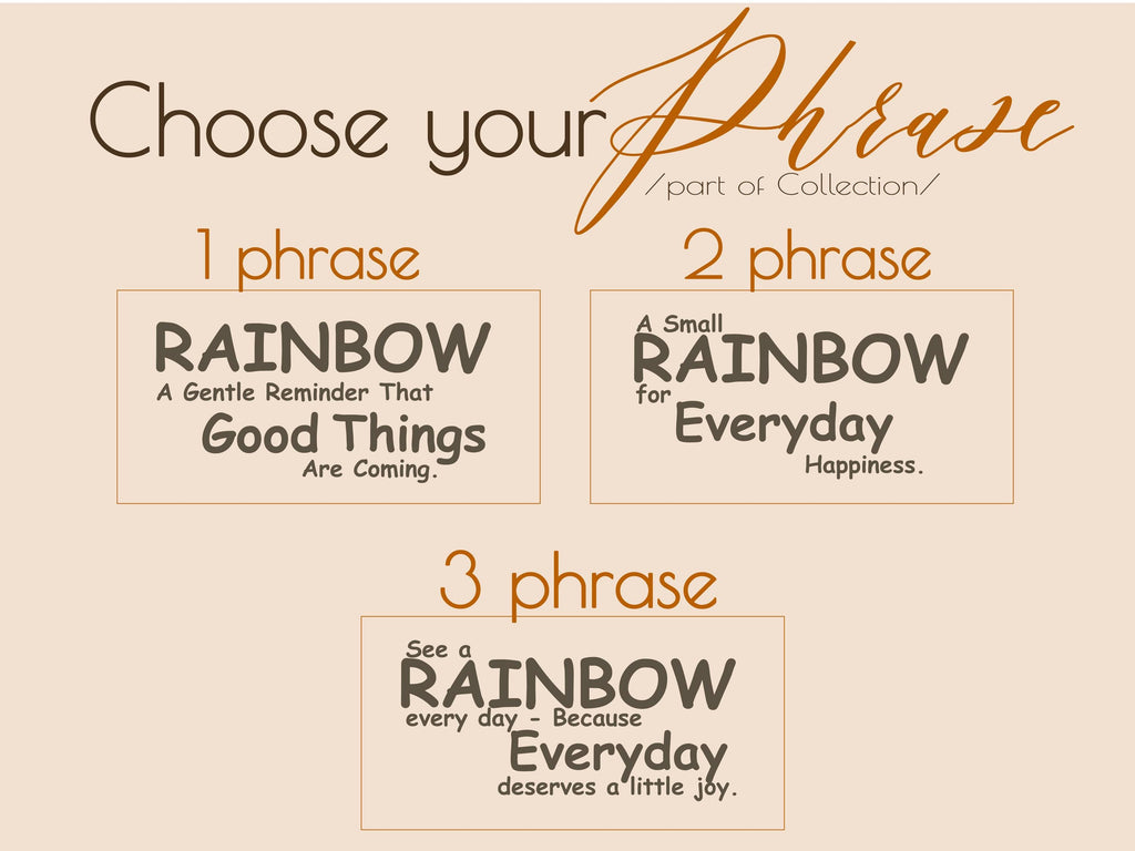 Rainbow Quote Wall Decal Phrase Everyday Luck Positive Vinyl Decor Vinyl Wall Art Wall Mural Kids Room