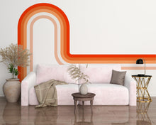Load image into Gallery viewer, Rainbow Stripes Vinyl Decal Peel And Stick Decal Wall Decor Muted Colors Kids Peel And Stick Cappuccino