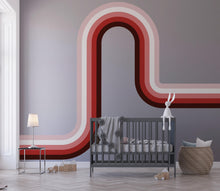 Load image into Gallery viewer, Stripes Rainbow Vinyl Sticker Removable Vinyl Room Decor Soft Colors Baby Removable Lemon