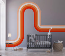Load image into Gallery viewer, Stripes Rainbow Vinyl Sticker Removable Vinyl Room Decor Soft Colors Baby Removable Lemon