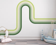 Load image into Gallery viewer, Stripes Rainbow Vinyl Sticker Removable Vinyl Room Decor Soft Colors Baby Removable Lemon