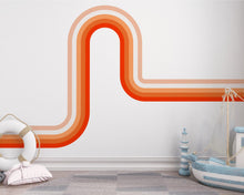 Load image into Gallery viewer, Stripes Rainbow Vinyl Sticker Removable Vinyl Room Decor Soft Colors Baby Removable Lemon