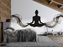 Load image into Gallery viewer, Yoga Wall Decal Meditation Wall Art Zen Yoga Studio Vinyl Sticker Modern Wellness Decor Minimalist Spiritual Wall Mural Home Yoga Room