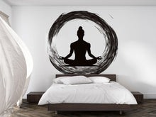 Load image into Gallery viewer, Meditation Wall Decal Zen Circle Yoga Wall Art Spiritual Vinyl Sticker Minimalist Wellness Decor Yoga Studio Wall Mural Meditation Room