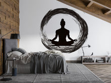 Load image into Gallery viewer, Meditation Wall Decal Zen Circle Yoga Wall Art Spiritual Vinyl Sticker Minimalist Wellness Decor Yoga Studio Wall Mural Meditation Room