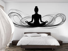 Load image into Gallery viewer, Meditation Wall Decal Yoga Wall Art Zen Vinyl Sticker Spiritual Wellness Wall Decor Minimalist Meditation Room Mural Yoga Studio Decor