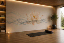 Load image into Gallery viewer, Lotus Flower Wall Decal Zen Yoga Wall Art Meditation Room Decor Wellness Vinyl Sticker Spa Wall Mural Minimalist Spiritual Decor