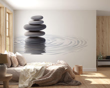 Load image into Gallery viewer, Zen Stone Wall Decal Spa Wall Art Meditation Vinyl Sticker Minimalist Wellness Decor Pebble Wall Mural Relaxation Room Decor