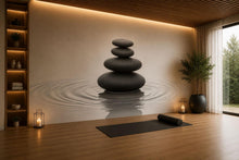 Load image into Gallery viewer, Zen Stone Wall Decal Spa Wall Art Meditation Vinyl Sticker Wellness Wall Decor Minimalist Pebble Mural Relaxation Room Decor