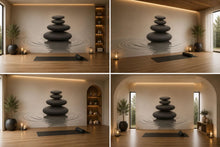 Load image into Gallery viewer, Zen Stone Wall Decal Spa Wall Art Meditation Vinyl Sticker Wellness Wall Decor Minimalist Pebble Mural Relaxation Room Decor