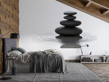 Load image into Gallery viewer, Zen Stone Wall Decal Spa Wall Art Meditation Vinyl Sticker Wellness Wall Decor Minimalist Pebble Mural Relaxation Room Decor