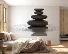 Load image into Gallery viewer, Zen Stone Wall Decal Spa Wall Art Meditation Vinyl Sticker Wellness Wall Decor Minimalist Pebble Mural Relaxation Room Decor