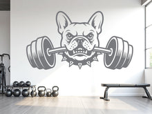 Load image into Gallery viewer, French BullDog Gym Wall Decal Custom fitness Decor Workout Art Vinyl Dog Lover Strong Gym Wall Stickers Bedroom Workout Motivation 1120RS