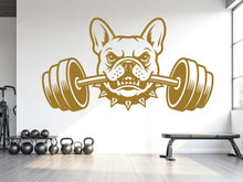 Load image into Gallery viewer, French BullDog Gym Wall Decal Custom fitness Decor Workout Art Vinyl Dog Lover Strong Gym Wall Stickers Bedroom Workout Motivation 1120RS