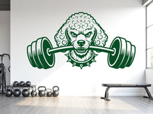 Load image into Gallery viewer, Poodle Gym Wall Decal Custom fitness Decor Workout Art Vinyl Dog Lover Strong Gym Wall Stickers Bedroom Workout Motivation 1121RS