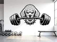 Load image into Gallery viewer, Poodle Gym Wall Decal Custom fitness Decor Workout Art Vinyl Dog Lover Strong Gym Wall Stickers Bedroom Workout Motivation 1121RS
