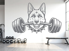 Load image into Gallery viewer, German Shepherd Gym Wall Decal Custom fitness Decor Workout Art Vinyl Dog Lover Strong Gym Wall Stickers Bedroom Workout Motivation 1122RS