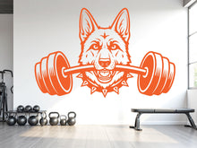 Load image into Gallery viewer, German Shepherd Gym Wall Decal Custom fitness Decor Workout Art Vinyl Dog Lover Strong Gym Wall Stickers Bedroom Workout Motivation 1122RS