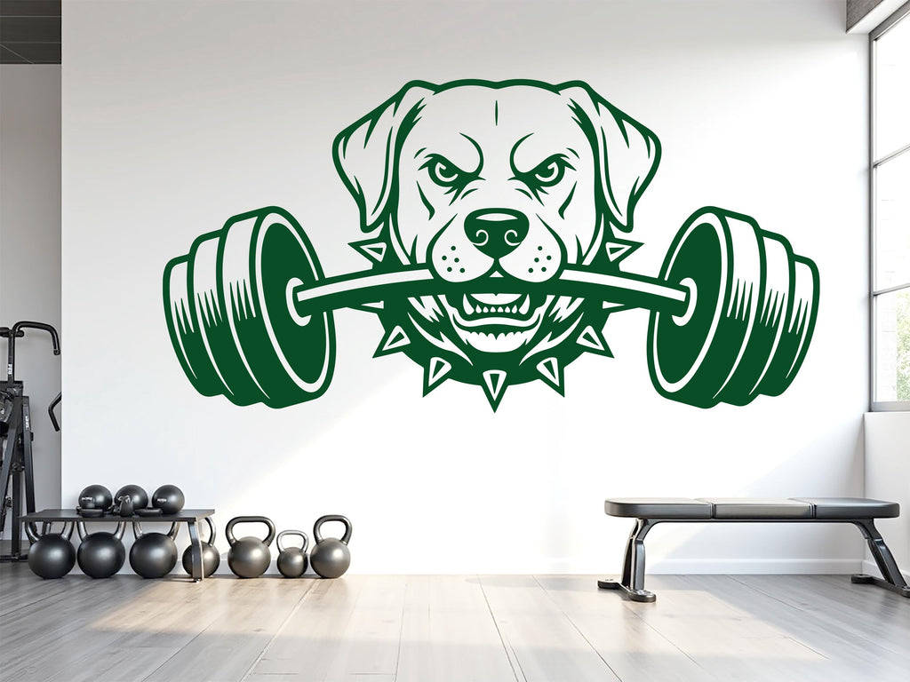 Golden Retriever Gym Wall Decal Custom fitness Decor Workout Art Vinyl Dog Lover Strong Gym Wall Stickers Bedroom Workout Motivation 1124RS