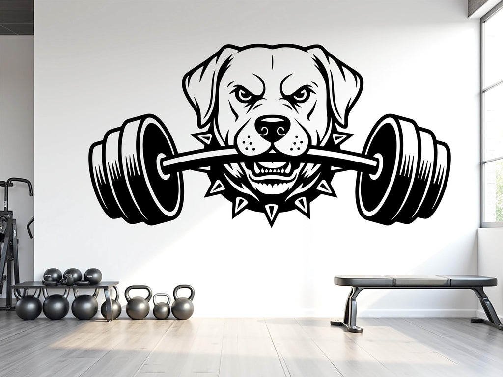 Golden Retriever Gym Wall Decal Custom fitness Decor Workout Art Vinyl Dog Lover Strong Gym Wall Stickers Bedroom Workout Motivation 1124RS