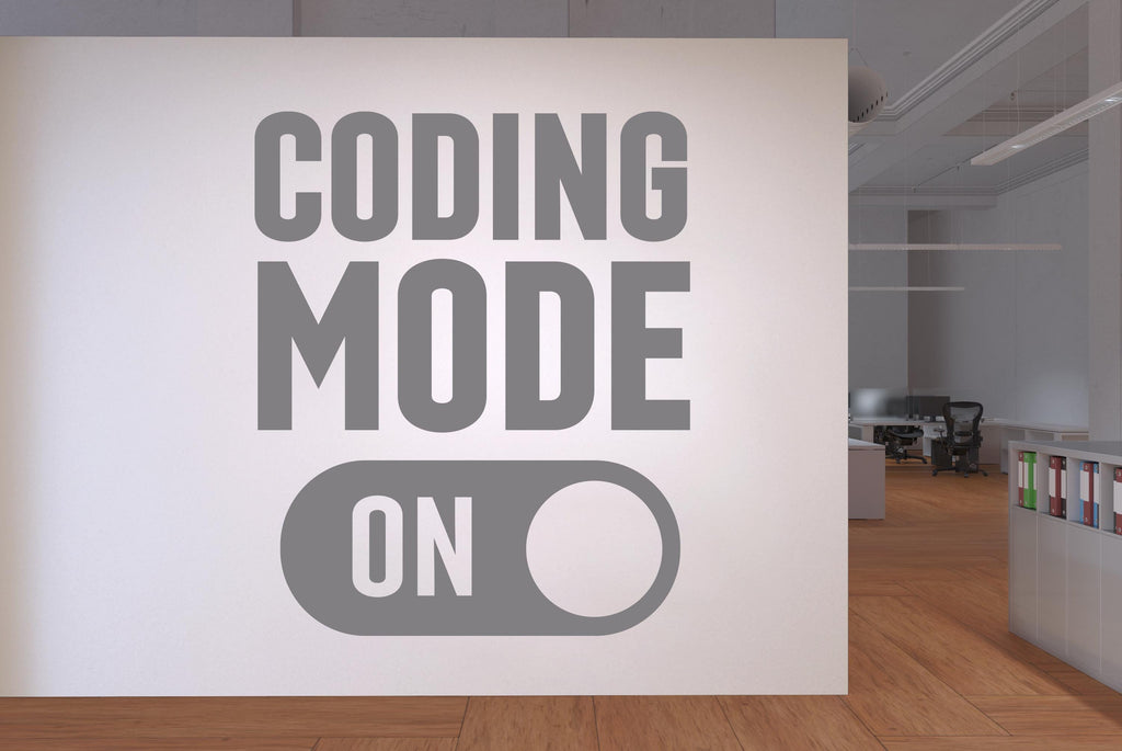 Coding Mode Wall decals Vinyl Coding Wall Decor, Code Technology Office Decor 1126RS