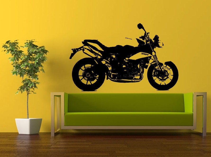 Motorcycle Sport Crotch Rocket Racing Motorbike Bike Wall Decal Vinyl Sticker Mural Room Decor L855