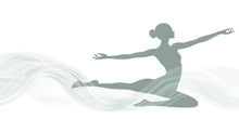 Load image into Gallery viewer, Yoga Studio Wall Mural, Zen Ballerina Wallpaper, Neutral Pilates Room Decor, Spa Meditation Wall Art, Dance Silhouette Mural, 653mv