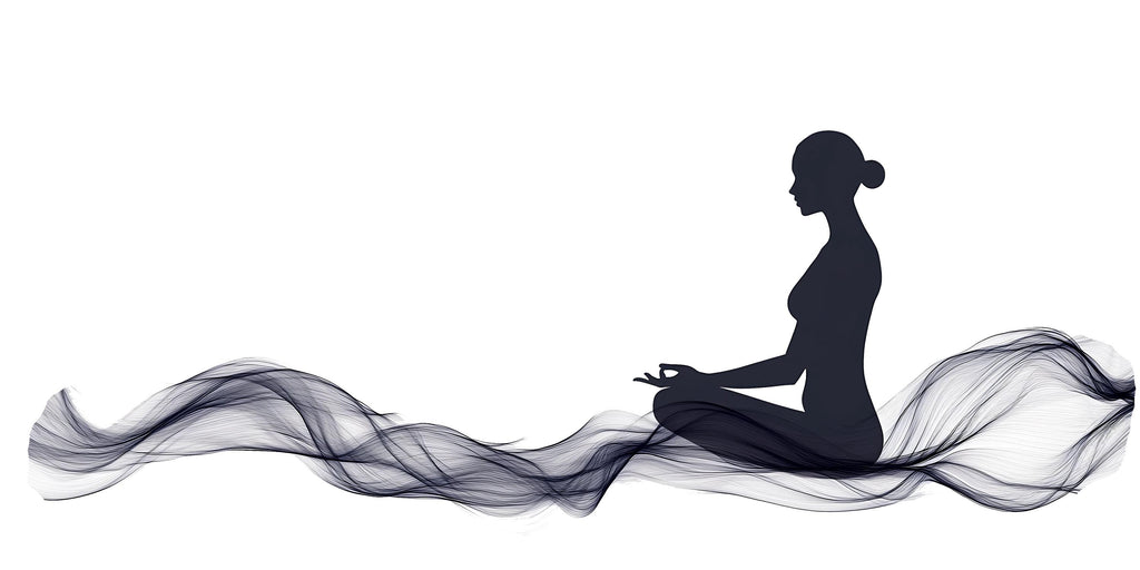 Meditation Wall Mural, Yoga Studio Wallpaper, Zen Spa Wall Art, Neutral Wellness Decor, Sitting Woman Silhouette Mural, 654mv