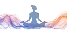 Load image into Gallery viewer, Meditation Wall Mural, Yoga Studio Wallpaper, Zen Spa Wall Art, Woman Silhouette Mural, Boho Wellness Room Decor, 655mv