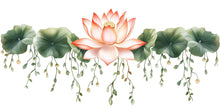 Load image into Gallery viewer, Lotus Flower Wall Mural, Yoga Studio Wallpaper, Zen Spa Decor, Meditation Room Wall Art, Botanical Wellness Mural, 660mv