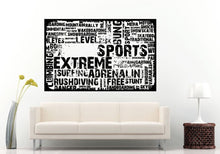 Load image into Gallery viewer, Sports Words Related Typography Wall Decal Vinyl Sticker Mural Room Decor L876