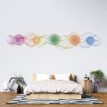 Load image into Gallery viewer, Chakra Energy Wall Decal Yoga Studio Wall Art Spiritual Meditation Vinyl Sticker Colorful Wellness Room Decor Boho Zen Mural